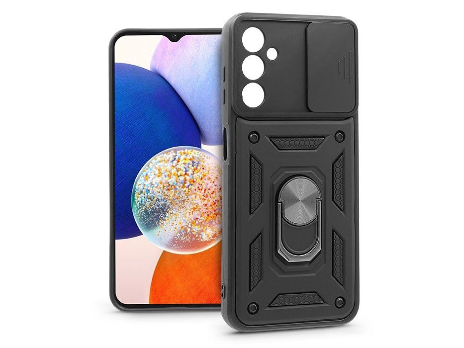Haffner PT-6794 Samsung A145 Galaxy A14 4G/Galaxy/A14 5G Slide Armor fekete ütésálló hátlap