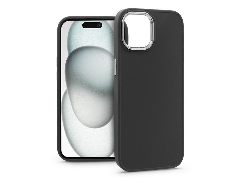 Haffner PT-6811 Apple iPhone 15 Frame fekete szilikon hátlap