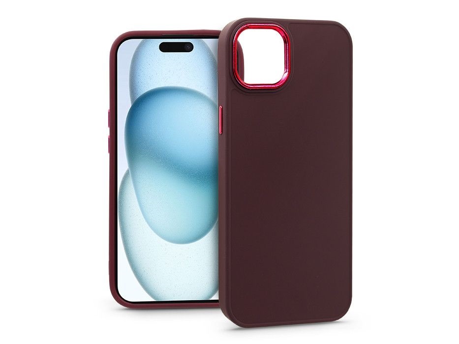 Haffner PT-6815 Apple iPhone 15 Plus Frame bíbor szilikon hátlap