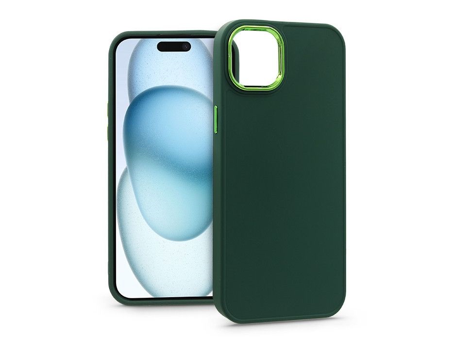 Haffner PT-6818 Apple iPhone 15 Plus Frame zöld szilikon hátlap