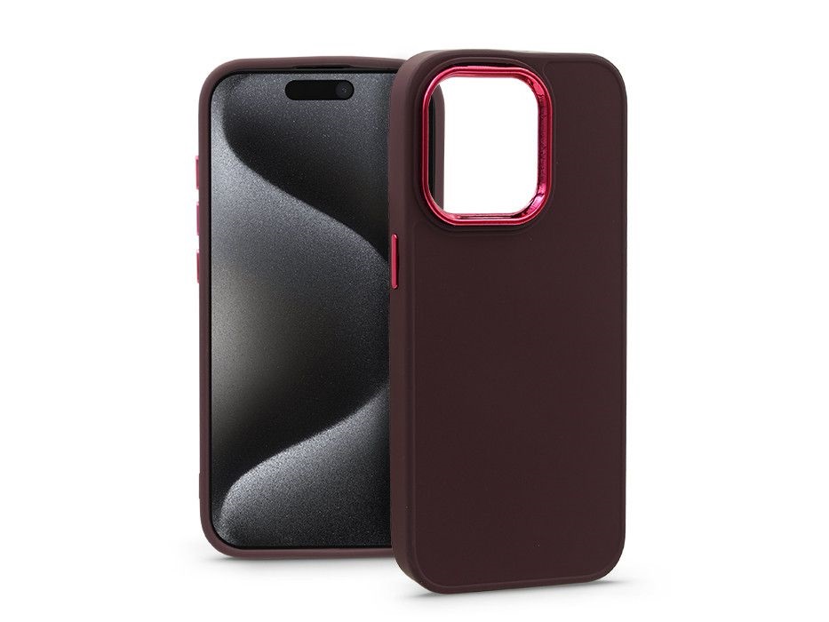 Haffner PT-6820 Apple iPhone 15 Pro Frame bíbor szilikon hátlap
