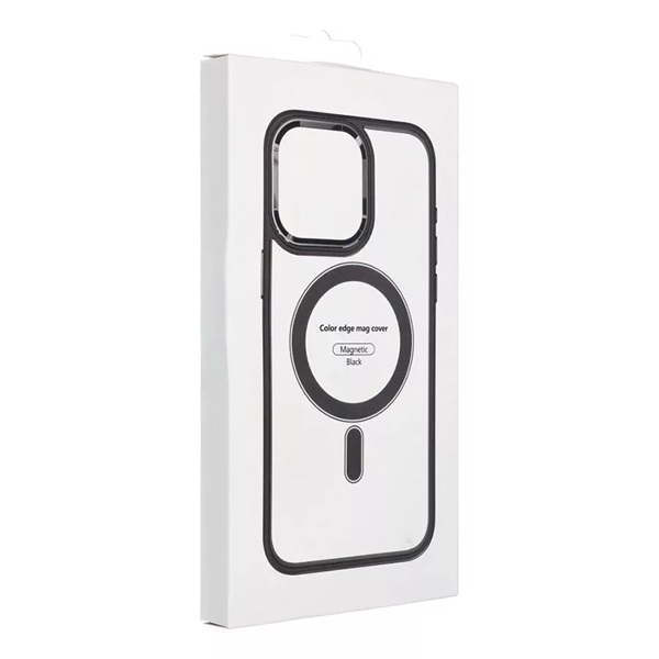 Haffner PT-6838 Apple iPhone 15 Pro Max Edge Mag Cover fekete/piros/átlátszó szilikon hátlap