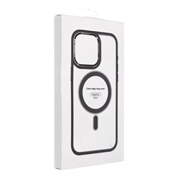 Haffner PT-6838 Apple iPhone 15 Pro Max Edge Mag Cover fekete/piros/átlátszó szilikon hátlap
