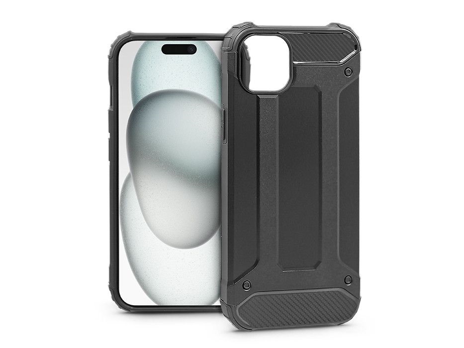 Haffner PT-6854 Apple iPhone 15 Plus Armor fekete ütésálló hátlap