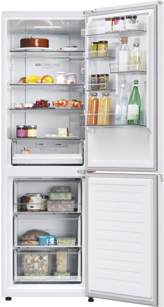 Haier EHD3PWDNPW18 fehér, alulfagyasztós, Hűtő:235L, Fagyasztó:117L, Total No frost hűtőszekrény