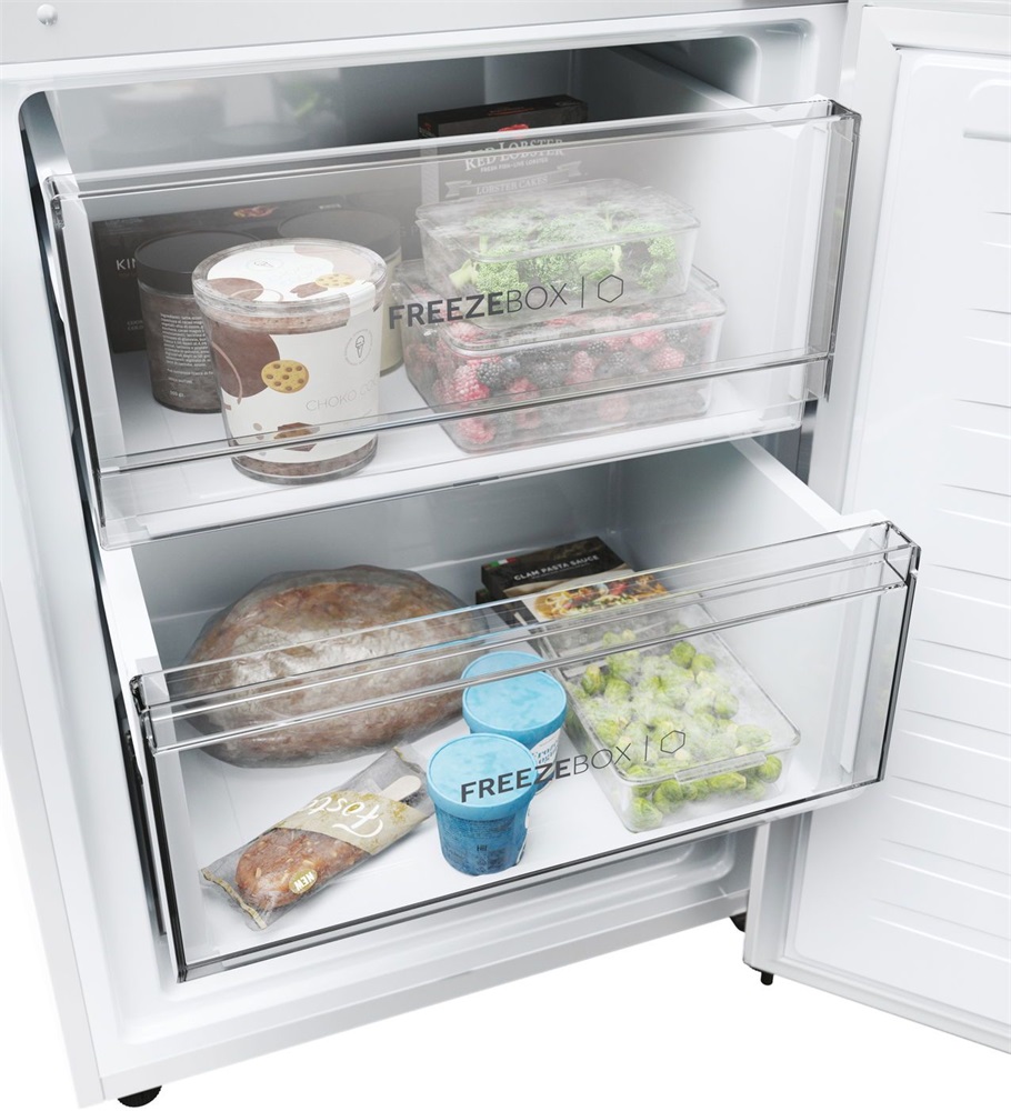 Haier EHD3PWDNPW18 fehér, alulfagyasztós, Hűtő:235L, Fagyasztó:117L, Total No frost hűtőszekrény
