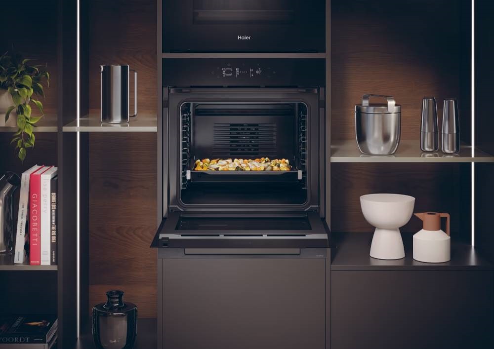 Haier H6 ID46G3YTB fekete, beépíthető, sütőtér: 78L, sütő