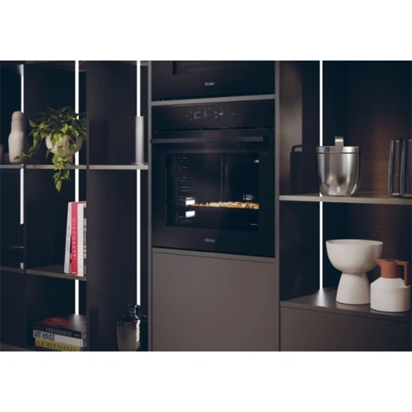 Haier H6 ID46G5YTB fekete, sütőtér:78L,  grill, légkeverés,beépíthető sütő