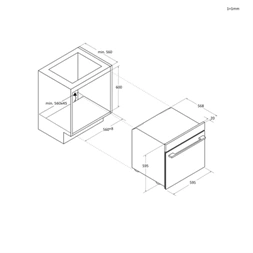 Haier H6 ID46G5YTB fekete, sütőtér:78L,  grill, légkeverés,beépíthető sütő