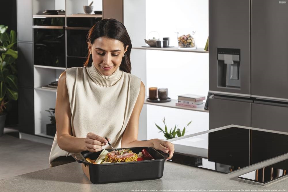 Haier H6 ID66G5YTB fekete, beépíthető, sütőtér: 78L, sütő