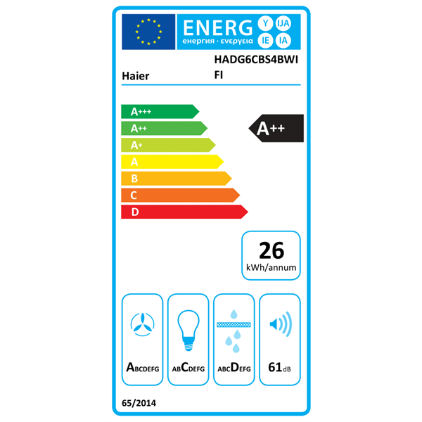 Haier HADG6CBS4BWIFI kürtős páraelszívó
