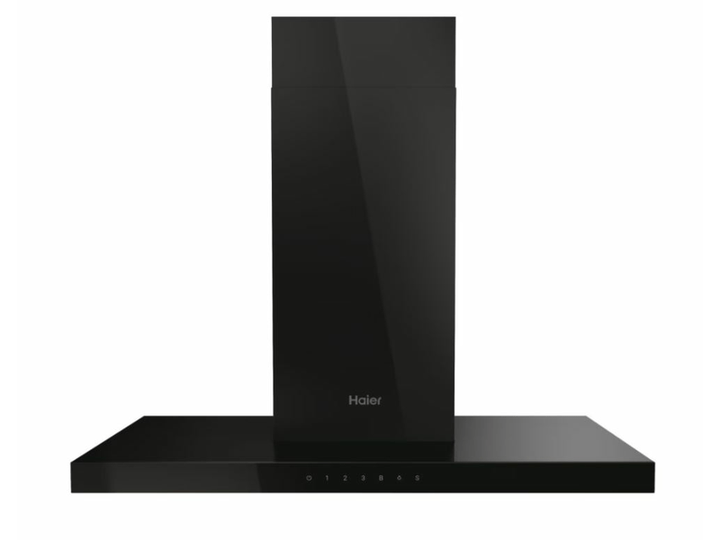Haier HATS9CBS6BVOC fekete, szabadonálló, kürtős, méret:90 cm, zajszint:68 dB, páraelszívó