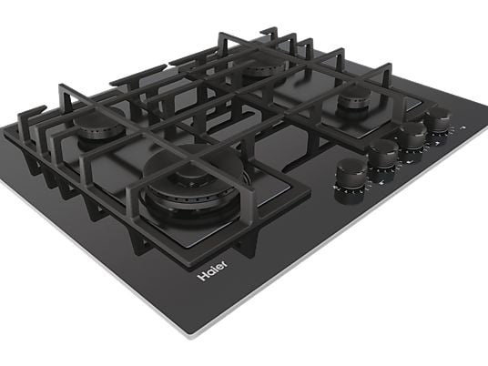 Haier HAVG5BF4S2B/1 fekete, beépíthető, gáz, főzőzóna: 4, beépíthető méret: 56cm, főzőlap