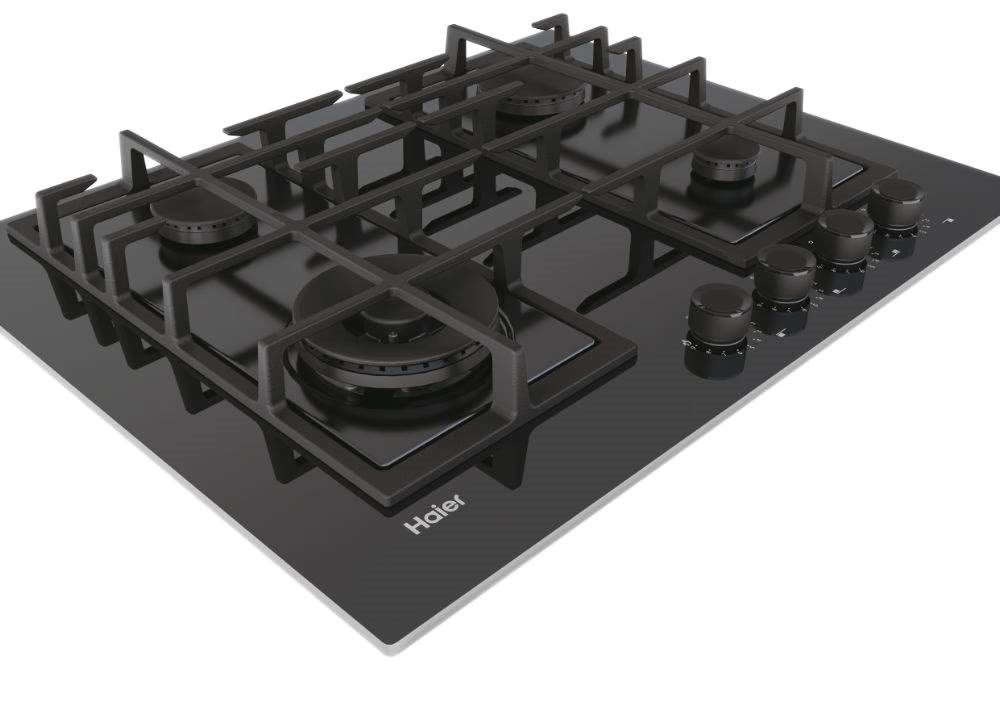 Haier HAVG5BF4S2B/1 fekete, beépíthető, gáz, főzőzóna: 4, beépíthető méret: 56cm, főzőlap