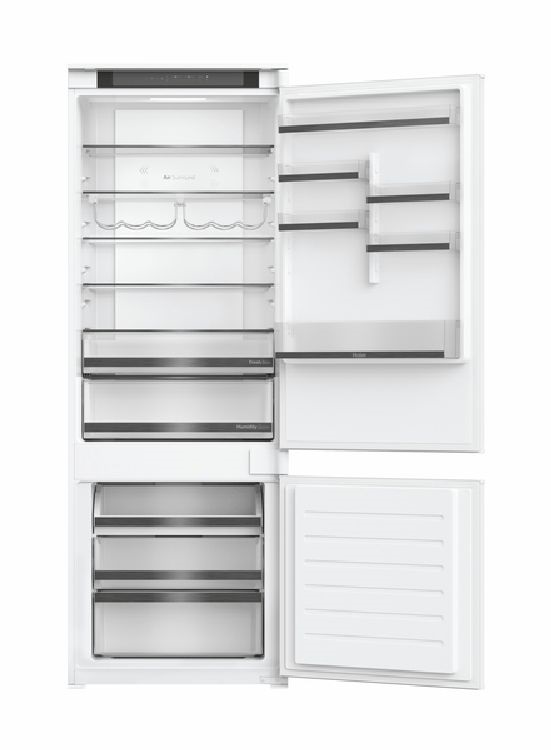 Haier HBW5719E alulfagyasztós, beépíthető, Hűtő:281L, Fagyasztó:83L, No frost hűtőszekrény