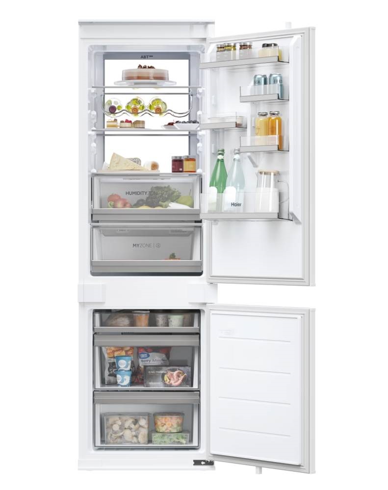 Haier HBW7518C alulfagyasztós, beépíthető, Hűtő:182L, Fagyasztó:86L, No frost hűtőszekrény