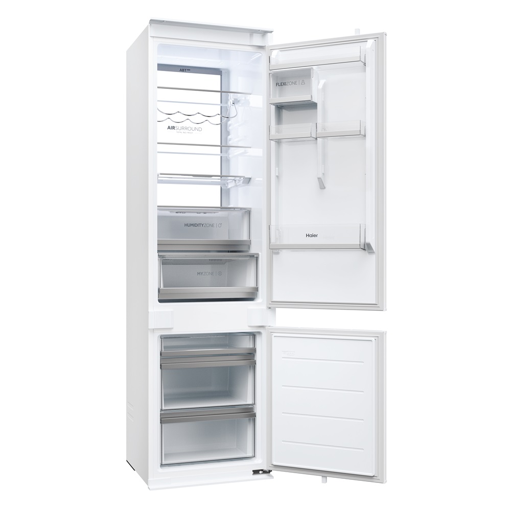 Haier HBW7519C alulfagyasztós, beépíthető, Hűtő:214L, Fagyasztó:86L, No frost hűtőszekrény