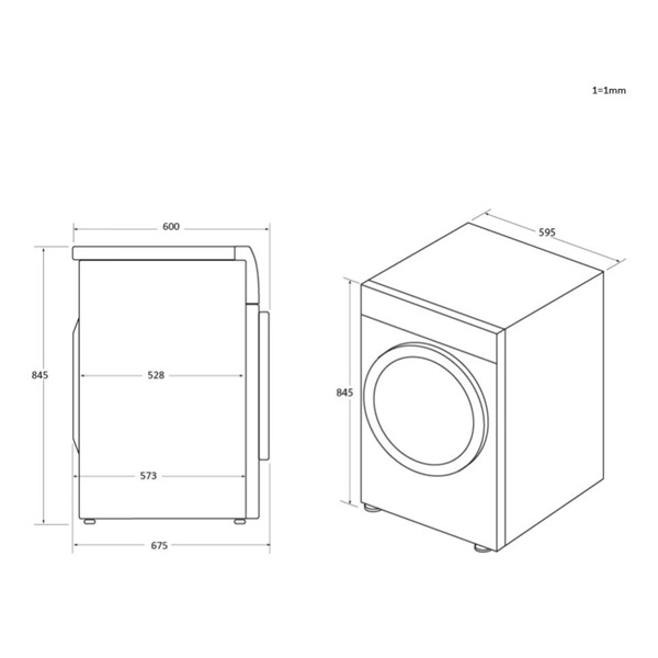 Haier HD100-A2979N-S fehér, 10 kg, hőszivattyús, szárítógép