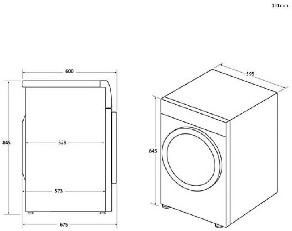 Haier HD100-A2979N-S fehér, 10 kg, hőszivattyús, szárítógép