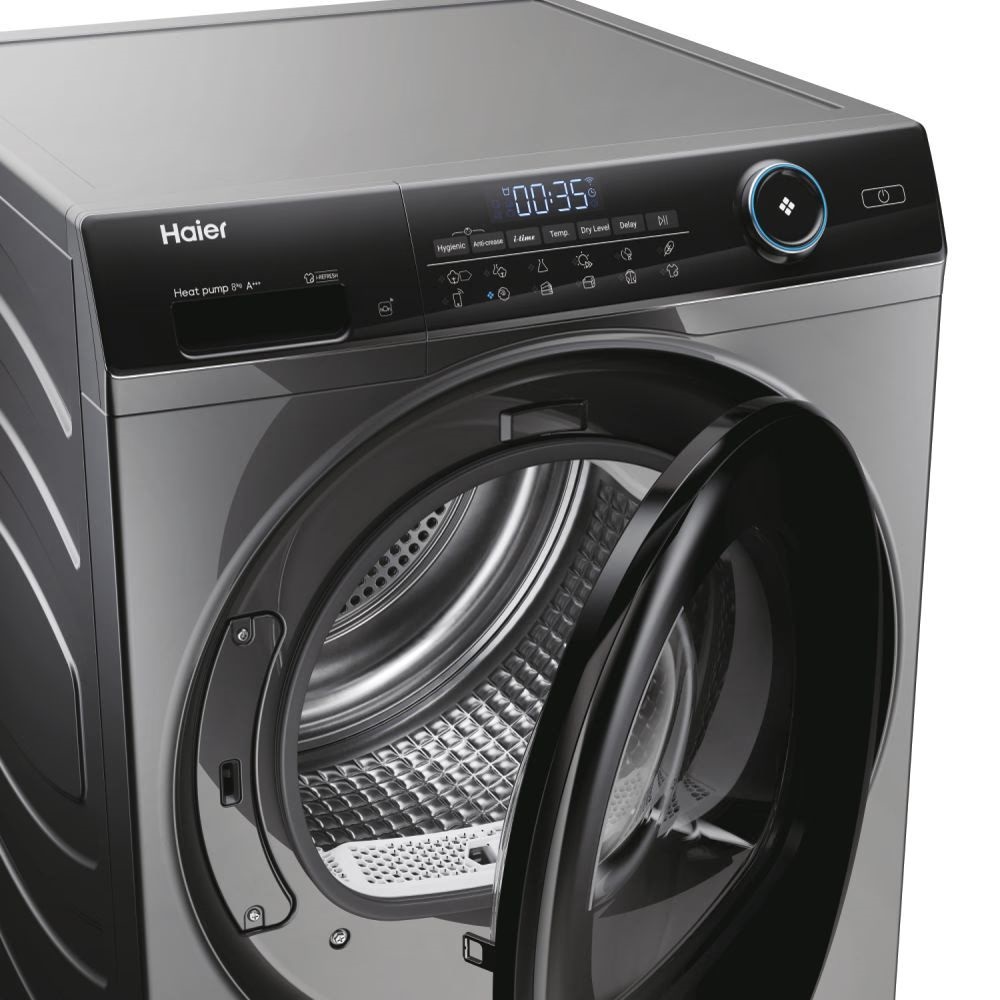 Haier HD80-A3959R-S antracit, 8 kg, hőszivattyús, szárítógép