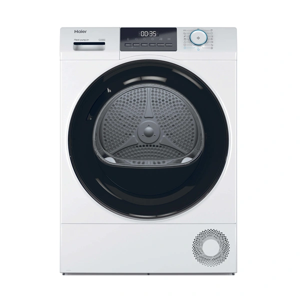 Haier HD80-E929E-S fehér-fekete, 8kg, hőszivattyús szárítógép