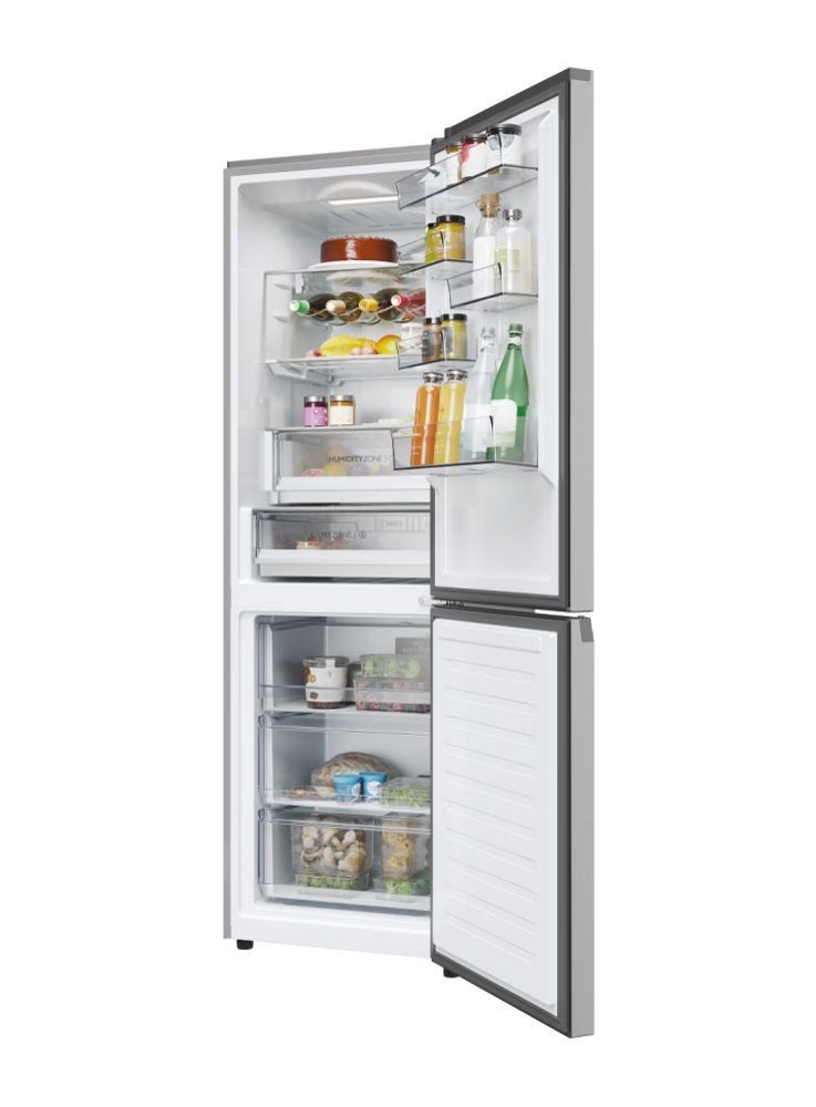Haier HDPW5618CNPK inox, alulfagyasztós, Hűtő:235L, Fagyasztó:117L, hűtőszekrény
