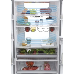 Haier HFW7720ENMB, négyajtós, alulfagyasztós, Hűtő:337L, Fagyasztó:140L, Total No frost hűtőszekrény