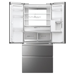 Haier HFW7819EWMP inox, francia ajtós, alulfagyasztós, Hűtő:356L, Fagyasztó:181L, Total No frost hűtőszekrény