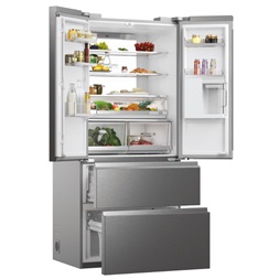 Haier HFW7819EWMP inox, francia ajtós, alulfagyasztós, Hűtő:356L, Fagyasztó:181L, Total No frost hűtőszekrény