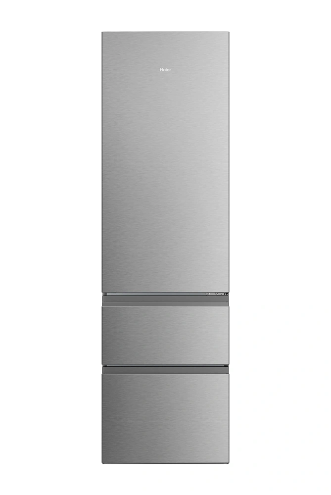 Haier HTR3620ENMG ezüst, alulfagyasztós, Hűtő:289L, Fagyasztó:125L, No frost hűtőszekrény
