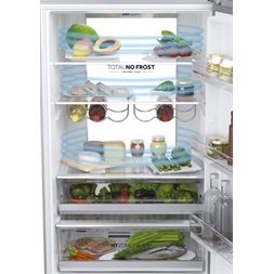 Haier HTW7720ENMP szürke, alulfagyasztós, Hűtő:343L, Fagyasztó:140L, No frost hűtőszekrény