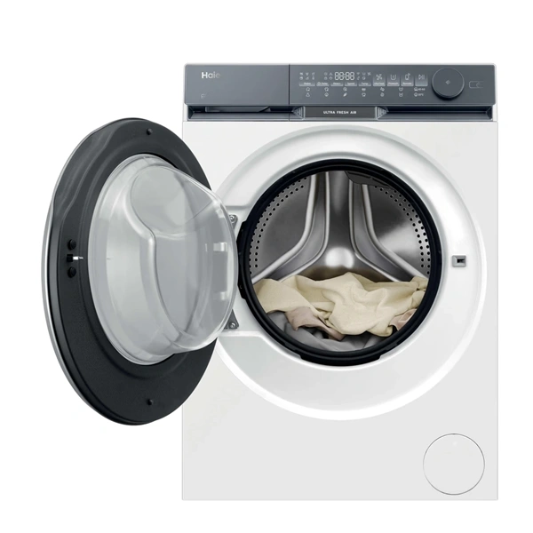 Haier HW80-B14387U1-S fehér, elöltöltős, max.: 1400 ford, 8kg, mosógép