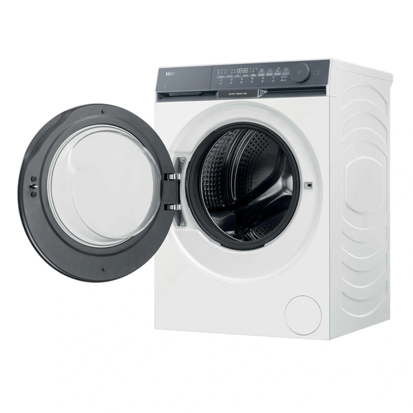 Haier HW80-B14387U1-S fehér, elöltöltős, max.: 1400 ford, 8kg, mosógép