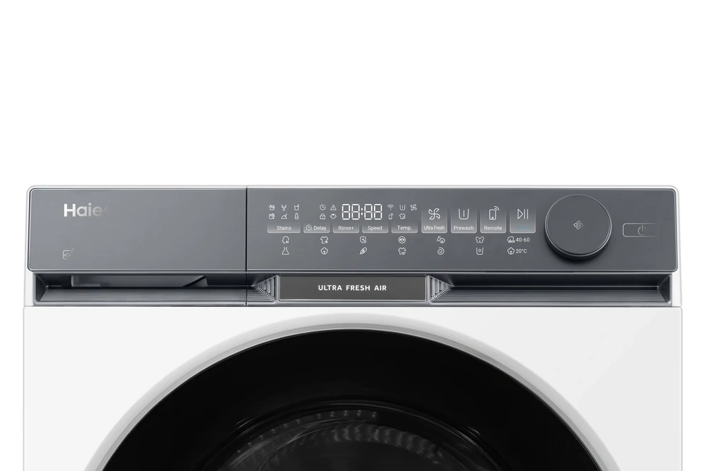 Haier HW80-B14387U1-S fehér, elöltöltős, max.: 1400 ford, 8kg, mosógép