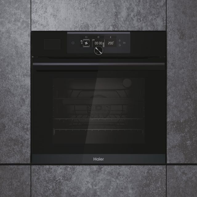 Haier HWO60SM6FS9XHP fekete, beépíthető, sütőtér: 70L, sütő
