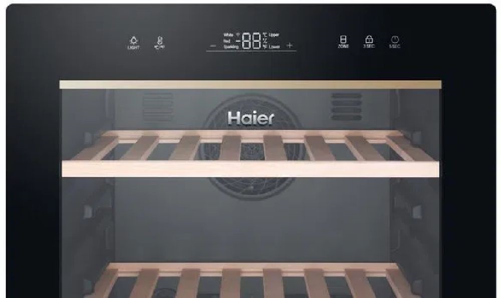 Haier HWS77GDAU1 fekete, Hűtő:190L, borhűtő