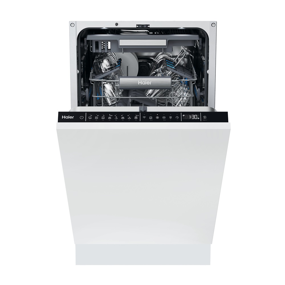 Haier XI1C1TB4LPCFB programok száma: 8, keskeny beépíthető, 11 terítékes mosogatógép 