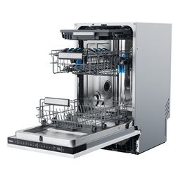 Haier XI1C1TB4LPCFB fekete, programok száma: 8, keskeny beépíthető, 11 terítékes mosogatógép 