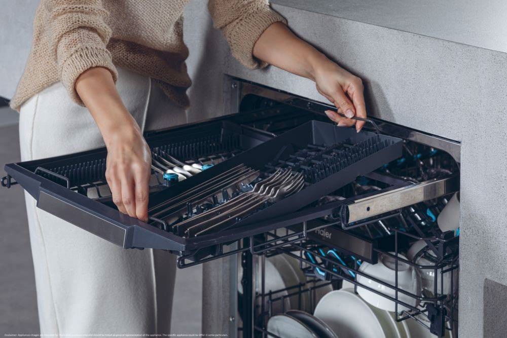 Haier XS 4A4M4PB programok száma: 10, beépíthető, 14 terítékes mosogatógép 