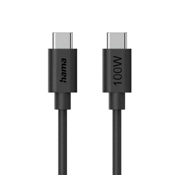 Hama 00086448 1,2m USB-C - USB-C fekete adatkábel