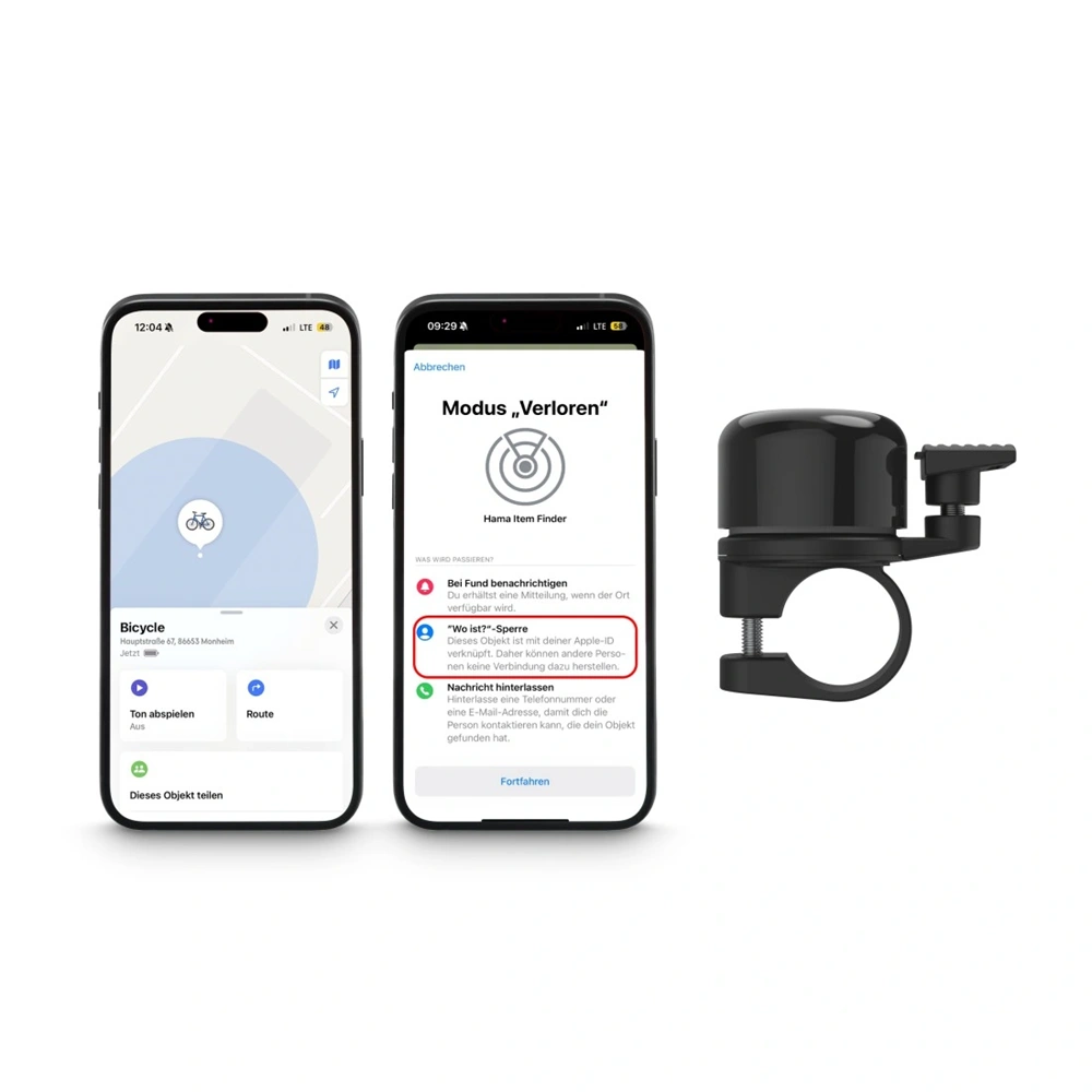 Hama 00185833 kerékpár csengő beépített aritaggel