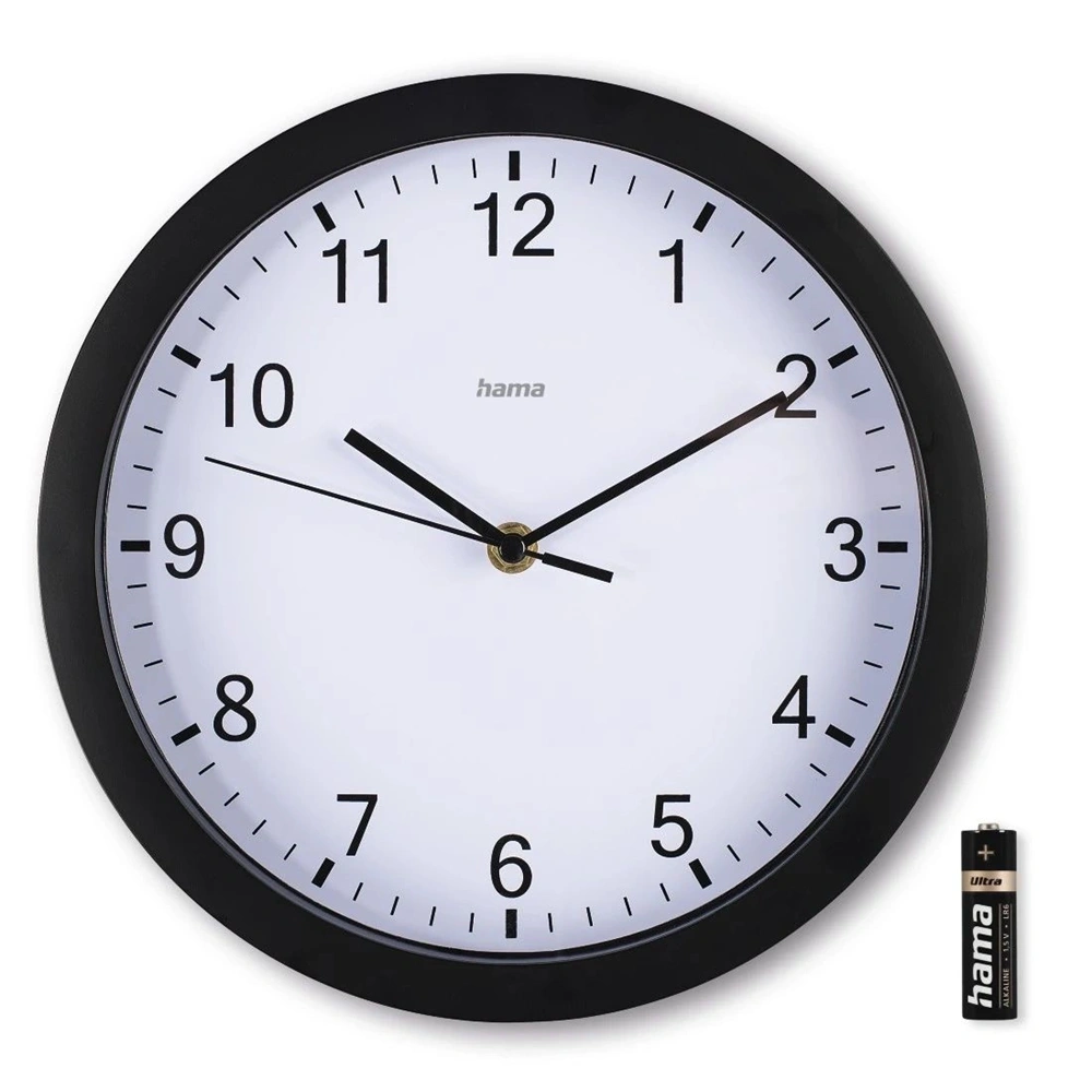 Hama 00185865 Elba 25cm fekete falióra