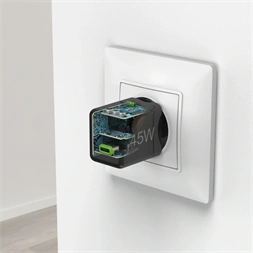 Hama 00201987 45W Type-C fekete hálózati töltő