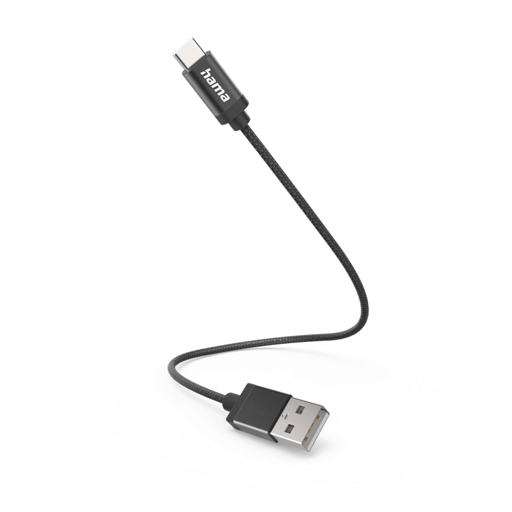 Hama 201600 FIC E3 USB Type-C, 0,2m, fekete adatkábel
