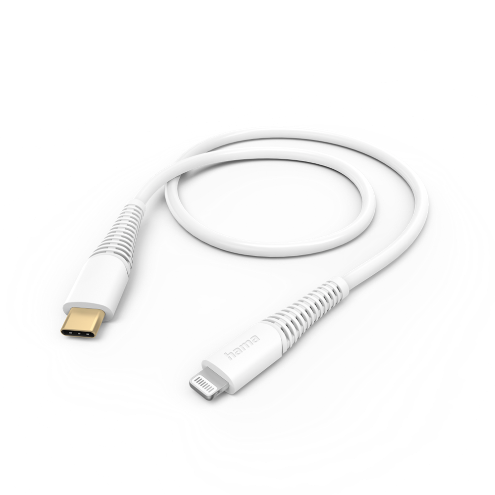 Hama 201603 FIC E3 Lightning - USB Type-C, 1,5m, fehér adatkábel
