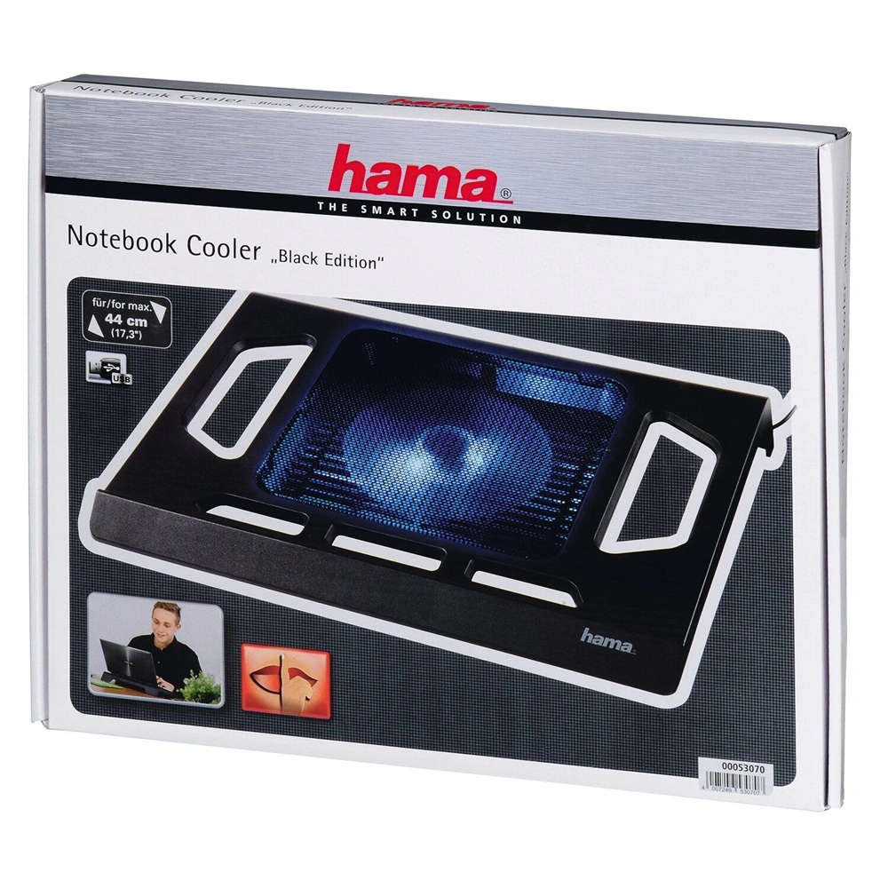 Hama 53070 "NCP-75" fekete 17"-ig notebook hűtő