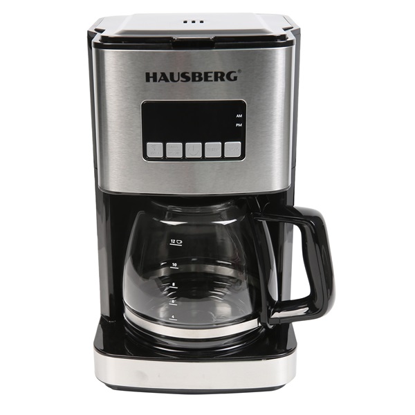 Hausberg HB-3755 1200W WiFi app vezérléssel, időzítővel, 1,8L üveg kancsóval elektromos kávéfőző