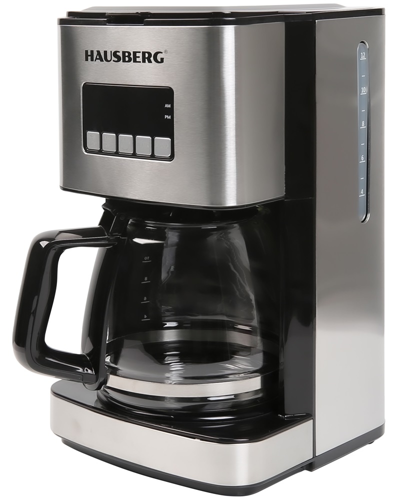 Hausberg HB-3755 1200W WiFi app vezérléssel, időzítővel, 1,8L üveg kancsóval elektromos kávéfőző