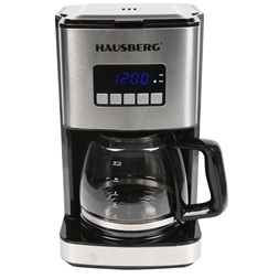 Hausberg HB-3755 1200W WiFi app vezérléssel, időzítővel, 1,8L üveg kancsóval elektromos kávéfőző