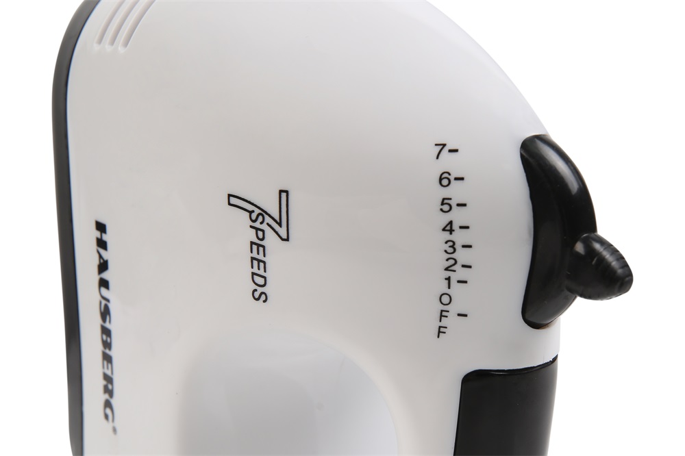 Hausberg HB-4112NG 250W-os fehér-fekete réz motorral, 7 sebességes kézimixer